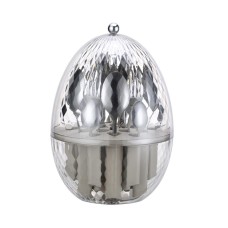OVETTO GIREVOLE CON 24 POSATE INOX