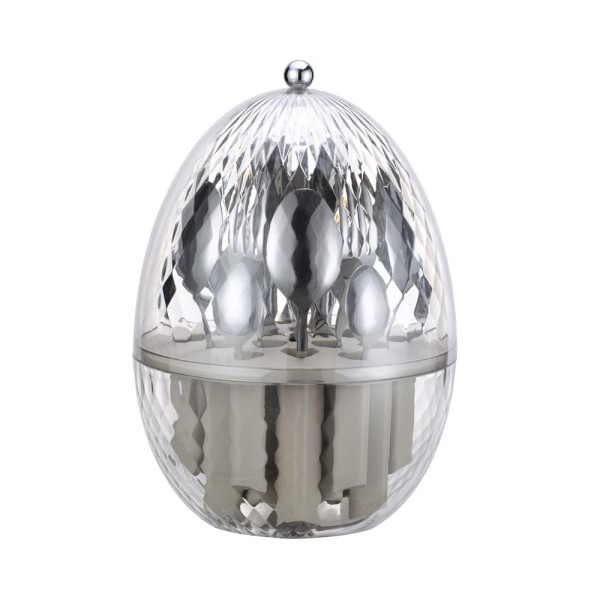 OVETTO GIREVOLE CON 24 POSATE INOX
